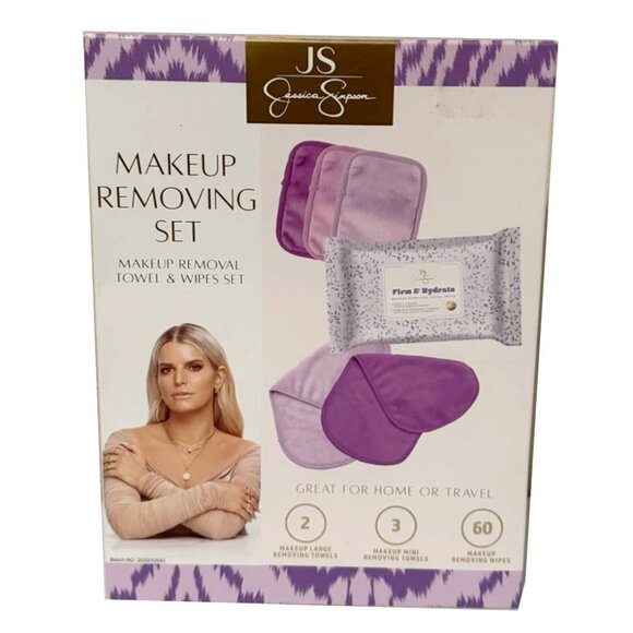 Jessica Simpson Makeup Removing Set – Towels & Makeup Wipes NIB - Picture 1 of 6